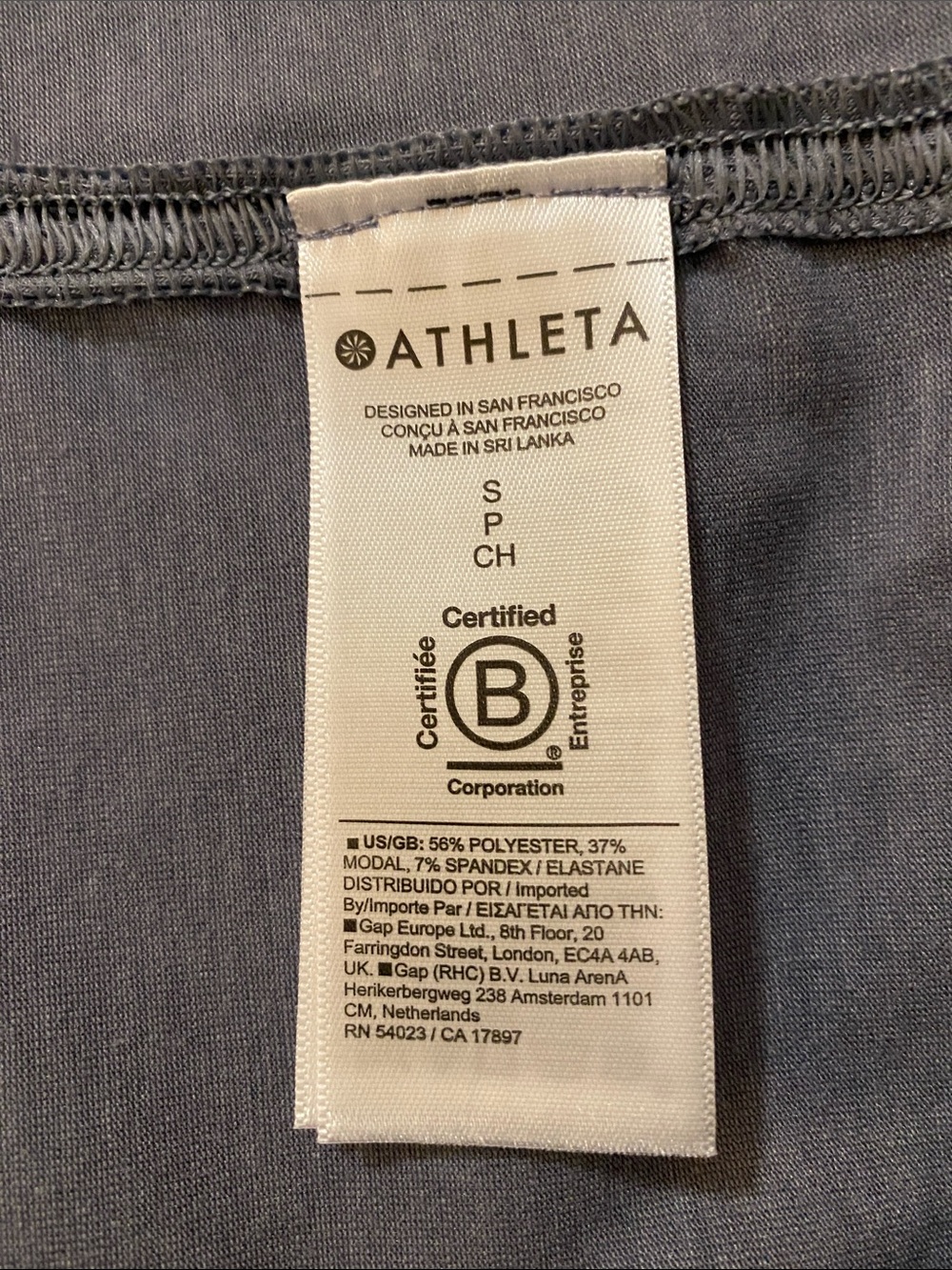 Athleta Move With Ease Short Sleeve Crew Tee - Slate Blue Small - Picture 8 of 9